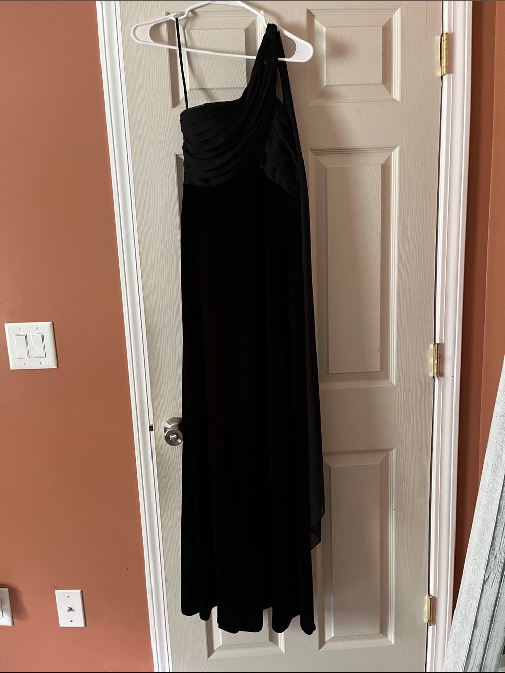 Alex Evenings Black One-Shoulder Evening Dress